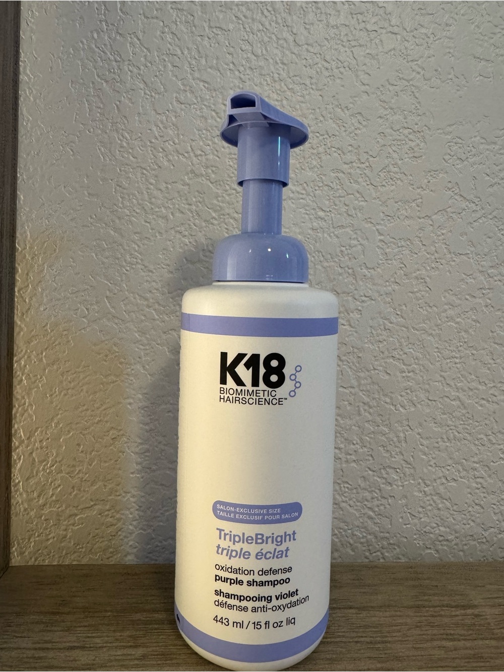 K18 TripleBright Oxidation Defense Purple Shampoo 15 oz